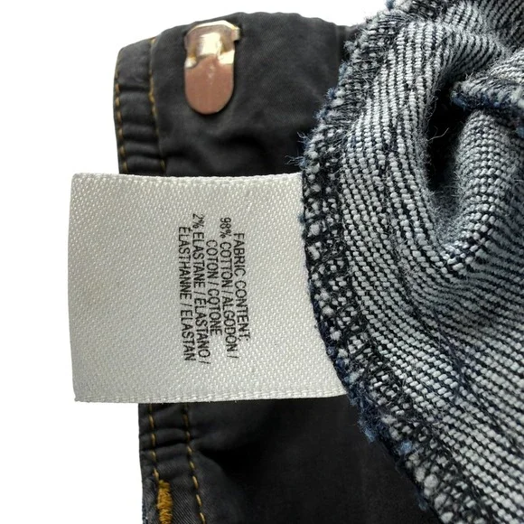 Derek Lam 10 Crosby Denim Shorts Women 0 Blue Toggle Pocket Frayed Hem High Rise - Picture 6 of 10